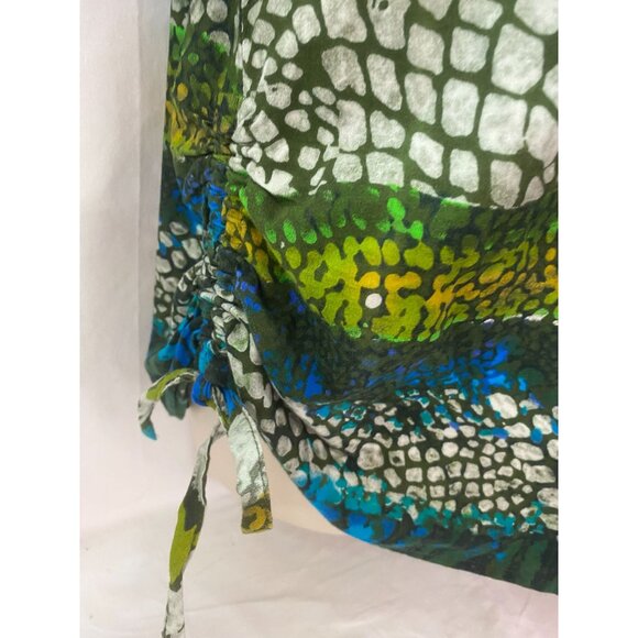 Gloria Vanderbilt Causals XL Women's Button Down Short Sleeve Collard Green Shir - Picture 7 of 7